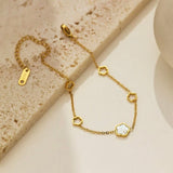 FLORA HOLLOW BRACELET》Shell