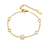 FLORA HOLLOW BRACELET》Shell