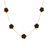 FLORA FIVE NECKLACE》Black