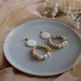 RAELENE》Pearl, Howlite, Mother of Pearl & Hematite