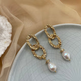 VIENNA EARRINGS》Pearl & Hematite