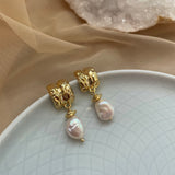 DOMINIQUE EARRINGS》Pearl & Hematite