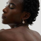 SUN & MOON EARRINGS》Mother of Pearl