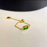 VIXEN CHAIN RING - EMERALD