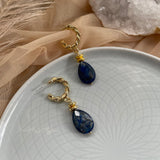 EDEN EARRINGS》Lapis Lazuli & Hematite