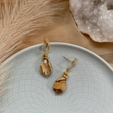 FAWN EARRINGS》Picture Jasper & Hematite